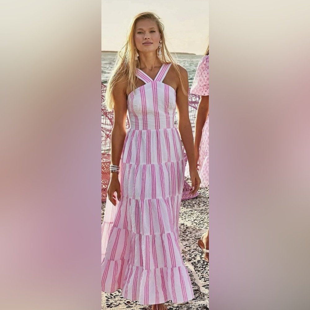 Lilly PulitzerJenette Pink and White Striped Dress